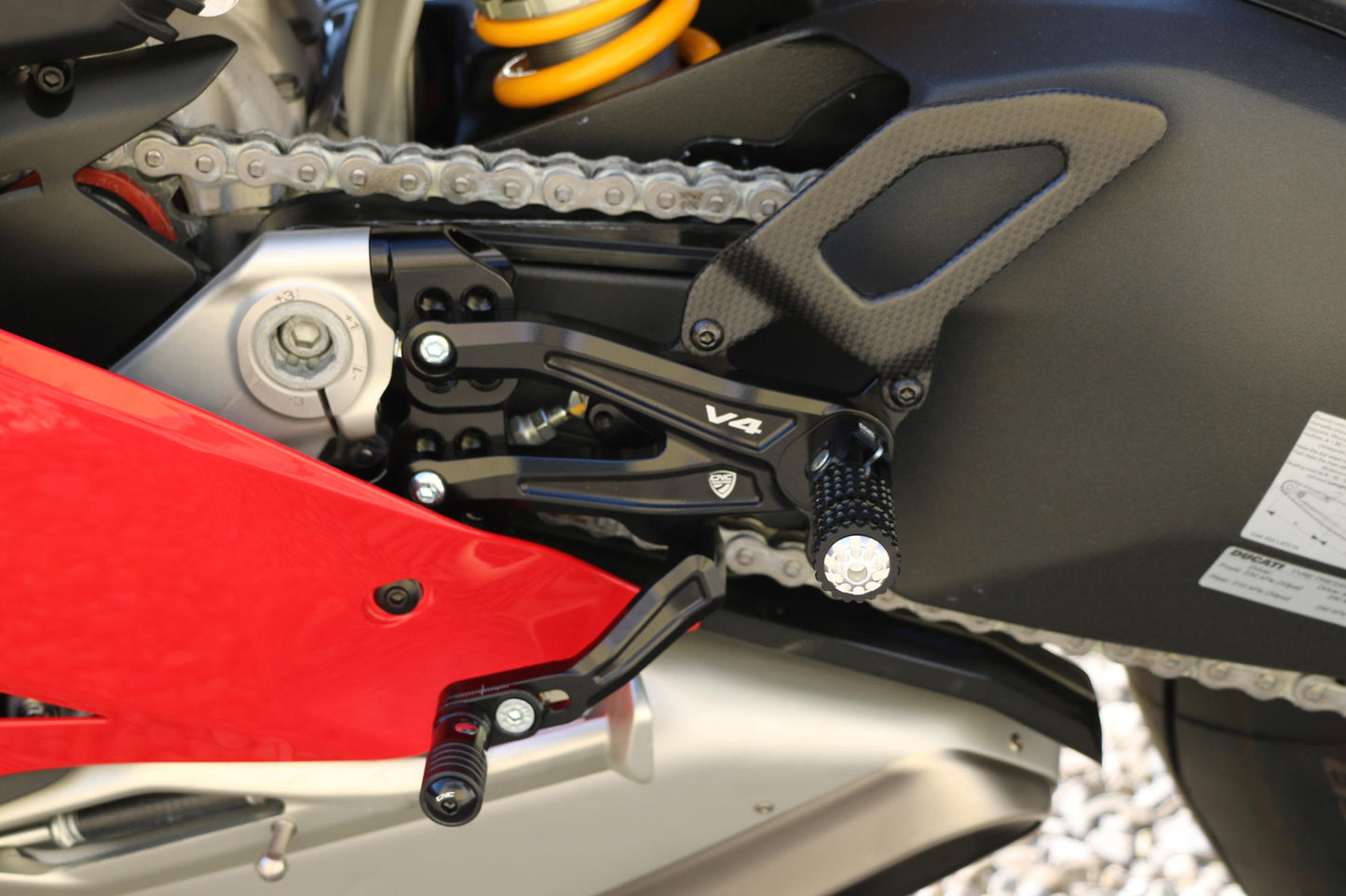 CNC Racing | Adjustable Rear set RPS "Carbon" | Ducati Panigale V4/S/R (18-23)