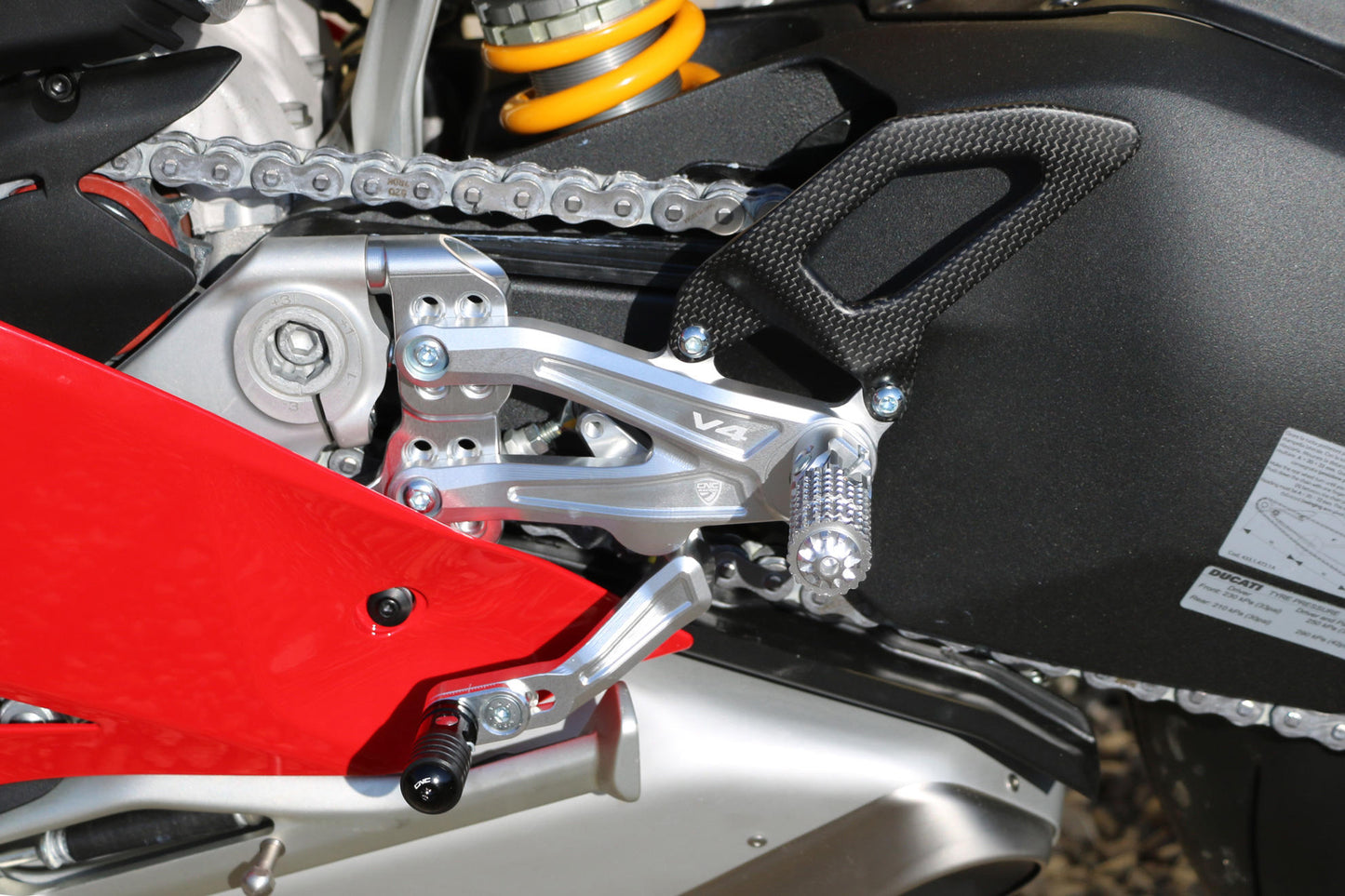 CNC Racing | Adjustable Rear set RPS "Carbon" | Ducati Panigale V4/S/R (18-23)